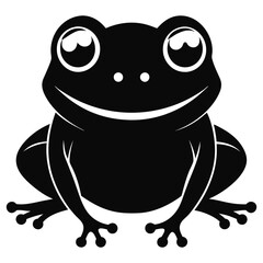 Hand drawn frog silhouette