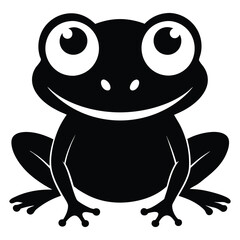 Hand drawn frog silhouette
