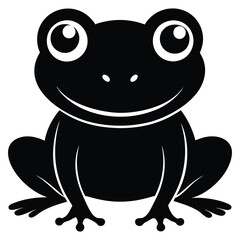 Hand drawn frog silhouette