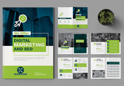 Digital Marketing and SEO Brochure Template Layout