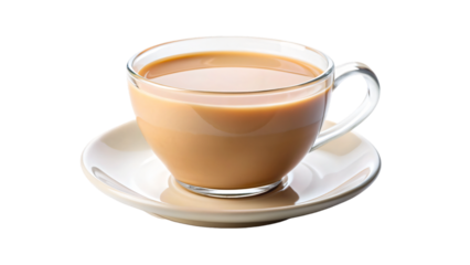 Cup of Milk Tea on Saucer