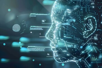 Fototapeta premium artificial intelligence data innovation tech