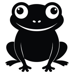 Hand drawn frog silhouette