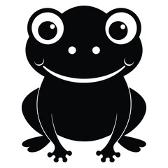 Hand drawn frog silhouette