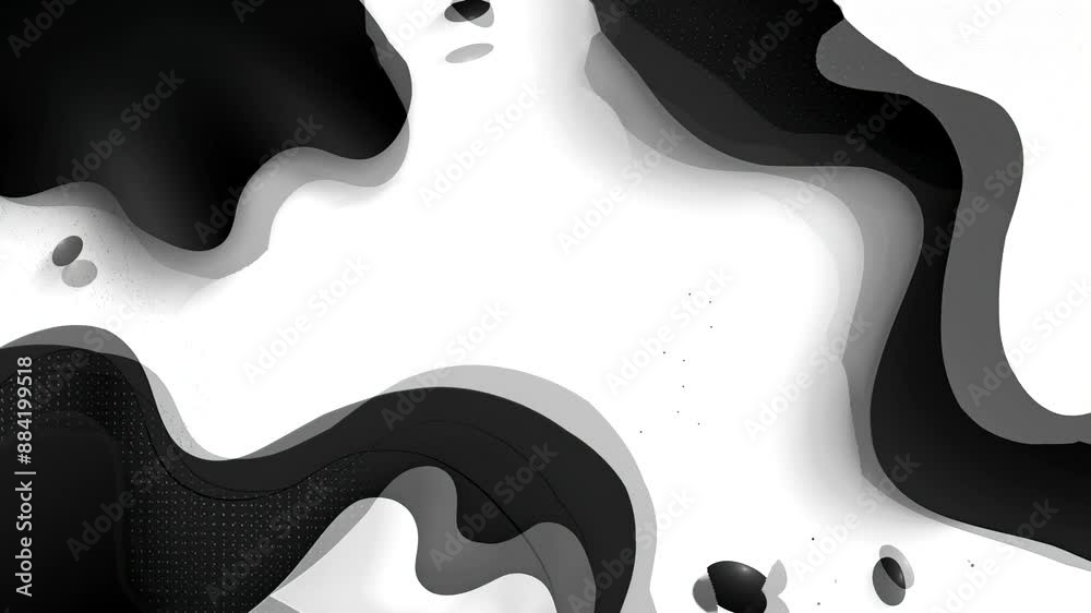 Canvas Prints abstract black and white fluid design