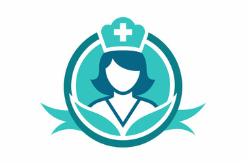 nurse logo icon, medical nurse logo icon vector illustration
