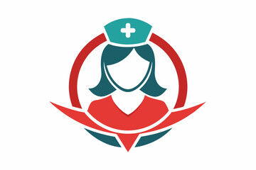 nurse logo icon, medical nurse logo icon vector illustration
