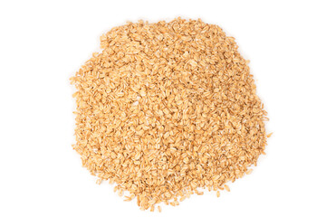 Oat-flakes isolated on a white background.