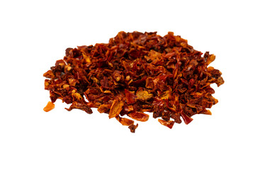 Dried tomatoes isolated on a white background.