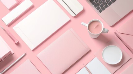 Training Session with Light Pink Presentation Materials