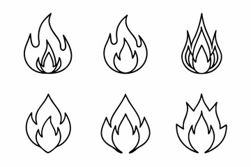 fire line icon, fire line art vector set  © Trendy CraftSVG 