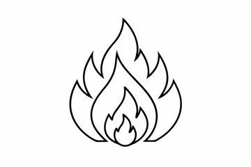 fire line icon, fire line art vector	set
