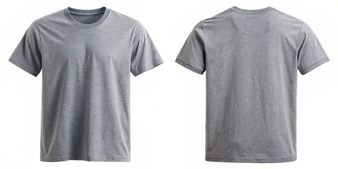 Heather Grey Basic T-Shirt for Men, Unbranded - Solid Color Design