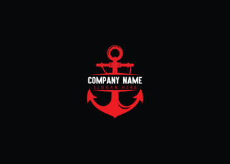 Anchor logo design concept and unique anchor design 
