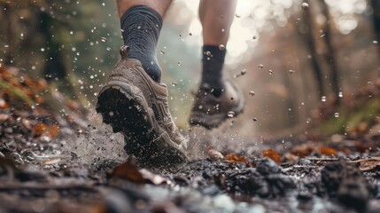 Foot Splashing in Mud