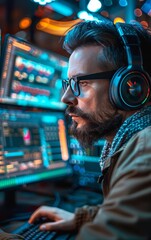 Developer working on speech recognition software, AI and interaction