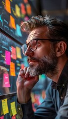 Obraz premium Project manager fostering efficiency, teamwork, and an agile sprint