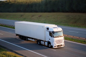 Modern Long-Trailer Truck For Efficient Sustainable Cargo Transportation Logistics And Delivery