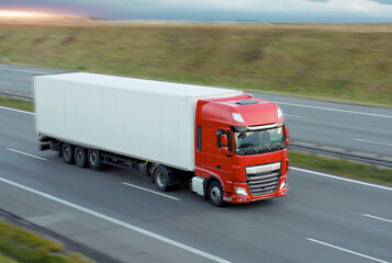 Modern Long-Trailer Truck For Efficient Sustainable Cargo Transportation Logistics And Delivery