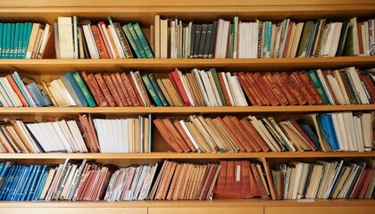 Background with the theme of the interior view of the Library Bookshelf 