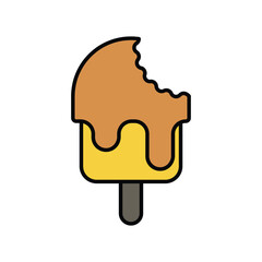 popsicle color line icon with white background vector stock illustration