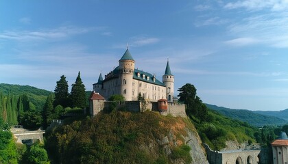 golden palace castle on background 