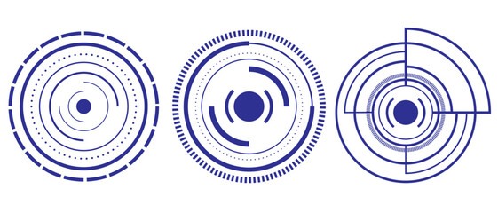 Tech circle futuristic illustration design vector
