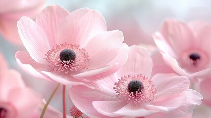   Pink flowers surrounded by more pink flowers