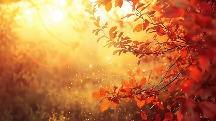 Art autumn sunny nature background