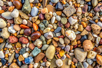 Colorful Pebbles Texture.