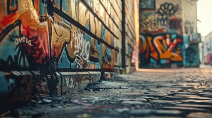 Fototapeta premium Urban Graffiti Alleyway