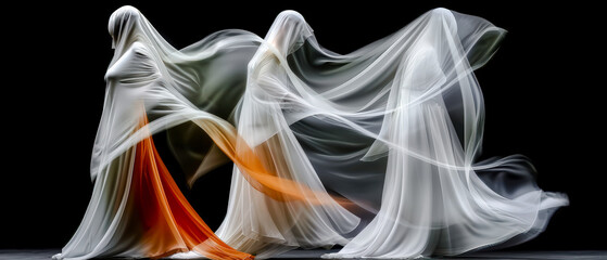 Artwork of Color Explosion Dynamic Movement of Fabric in an Artistic Display, Capturing the Vibrant Play of Colors and Textures in a Mesmerizing Abstract Composition Brainstorming Magazine Background