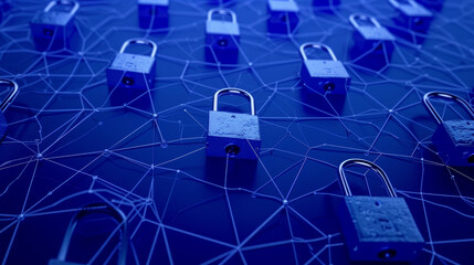 Blue Padlocks on Network Nodes
