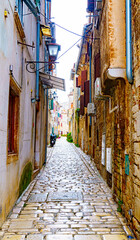 Mediterranean alley in Rovinj