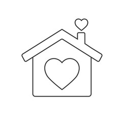 Home with heart icon vector illustration