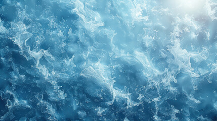 Obraz premium A frozen lake with a beautiful icy surface.