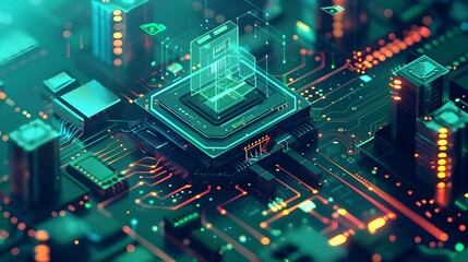 Obraz premium The cyber security data background concept , protect digital data. Generative AI