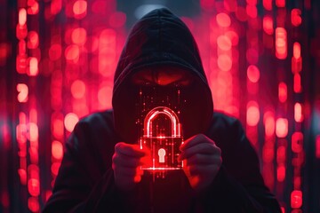 Information Security Breach: Red Padlock