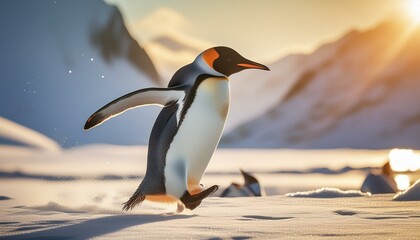 Obraz premium king penguins on the rocks bird, antarctica, animal, penguins, king penguin, king, wildlife, cold, falkland islands, snow