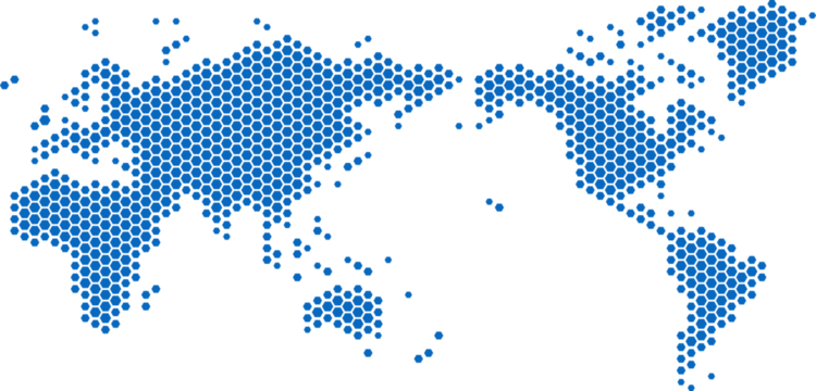Hexagon shape world map
