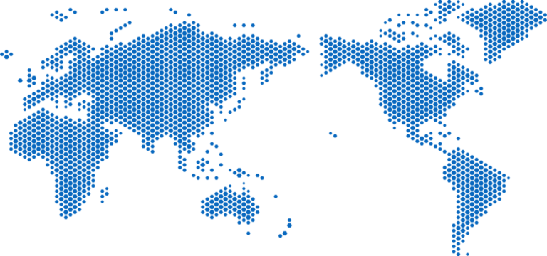 Hexagon shape world map