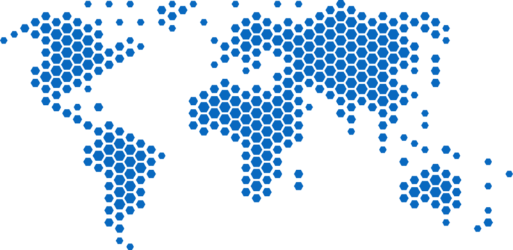 Hexagon shape world map