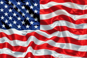 Obraz premium Striking Big usa flag. Pride nation states. Generate Ai