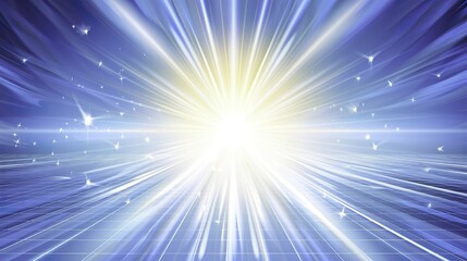 Naklejka premium Futuristic Abstract Background with Light Rays and Shiny Glass Surface, Digital Environment Concept