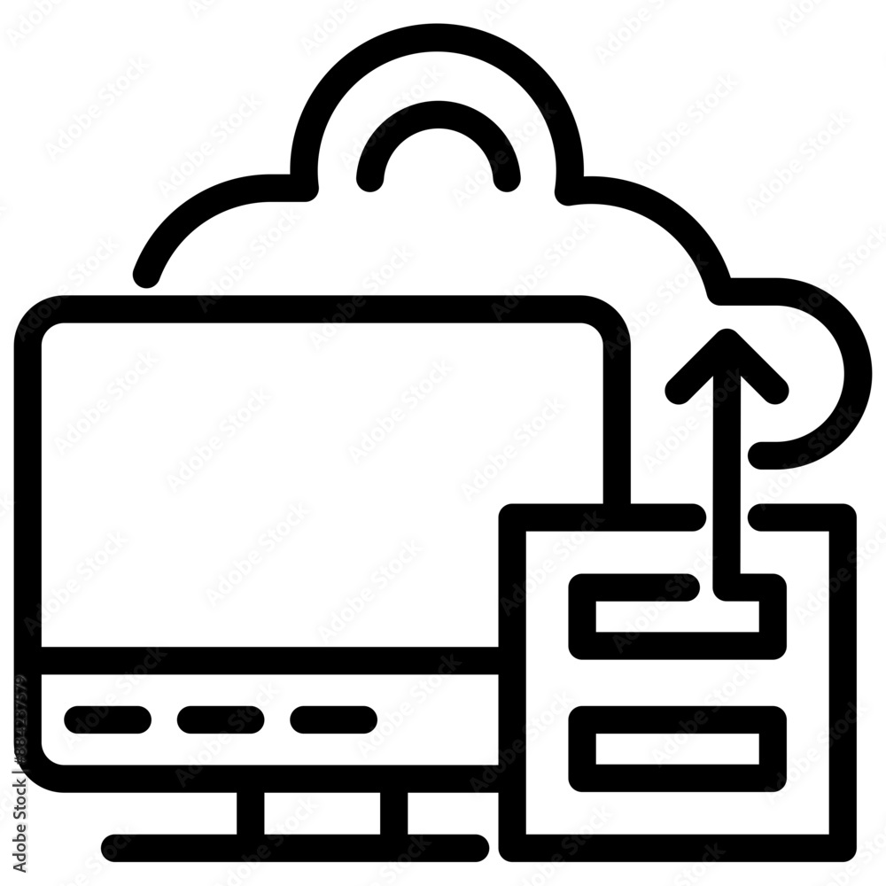 Sticker Cloud Storage Icon