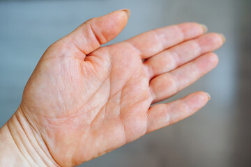 Fototapeta premium female hand palm with life lines