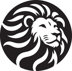 lion head vector on white background.