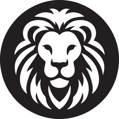 lion head icon isolated on white background.