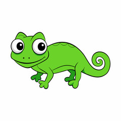 chameleon cartoon illustration