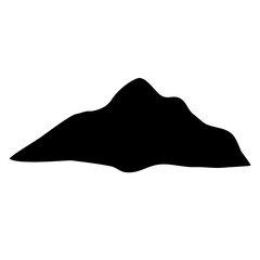 Black mounds of earth vector icon 